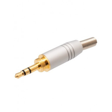 EUROCONNEX Clavija Jack 3.5MM/M  Aluminio Gris con Rosca para Soldar 1978G