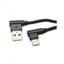 EUROCONNEX Cable USB a Tipo C Acodado 21.A 1.5MTRS