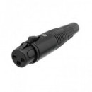 EUROCONNEX Conector Canon Xlr/h Aerea 3P Negro 1201