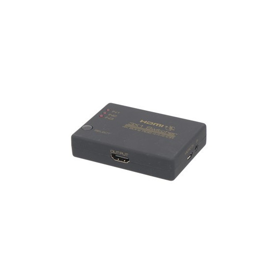 EUROCONNEX Switch HDMI 3 Entrada 1 Salidas 4K 60HZ Hdcp 2.2 AV09 C/mando