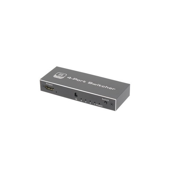 EUROCONNEX Switch HDMI 4 Entradas 1 Salida 8K 60HZ con Mando AV08