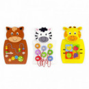 Set 3 Paneles Multiactividades Forma Animal Juguete  VIGA
