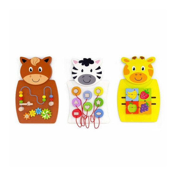 Set 3 Paneles Multiactividades Forma Animal Juguete  VIGA