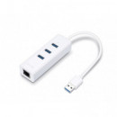 Hub USB3.0 3 Puerto + Adaptador Ethernet TP-Link
