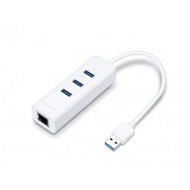 Hub USB3.0 3 Puerto + Adaptador Ethernet TP-Link