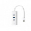 Hub USB3.0 3 Puerto + Adaptador Ethernet TP-Link