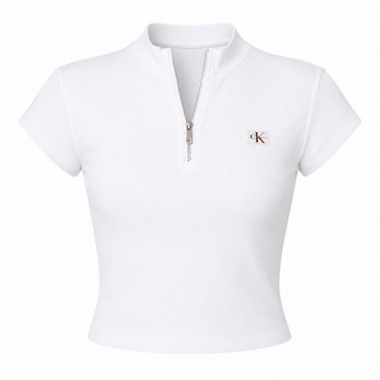 Top de Canal&eacute; con Cremallera con Parche con Logo  CALVIN KLEIN