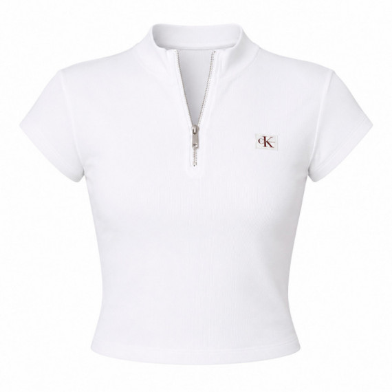 Top de Canalé con Cremallera con Parche con Logo  CALVIN KLEIN