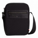 Bolso Reporter con Mezcla de Texturas y Logo  TOMMY HILFIGER