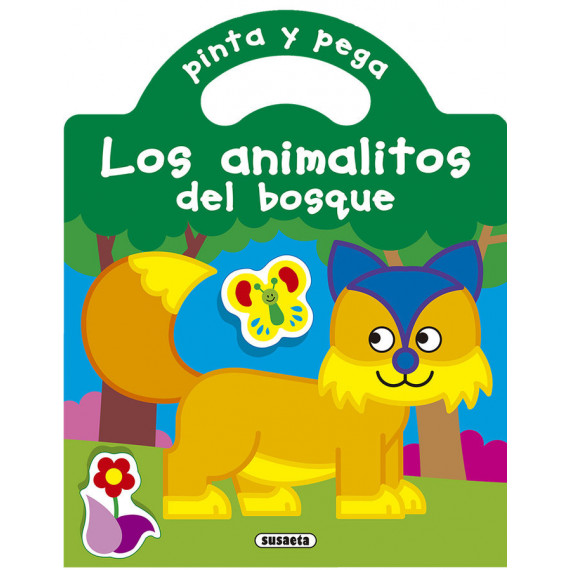Pinta y Pega los Animalitos del Bosque