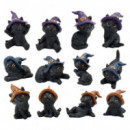 Figura Gato Negro Bruja