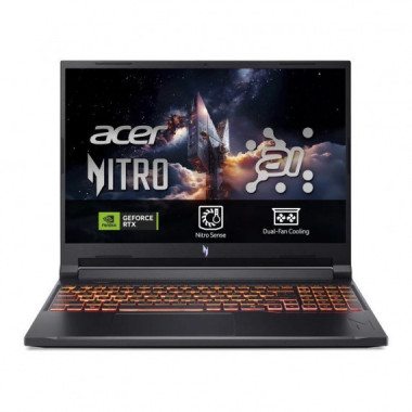 Portatil Gaming ACER Nitro V16 Ai Ryzen 7 260/16GB DDR5/SSD512GB/16" Wuxga/rtx 5060/W11PRO