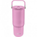 QUOKKA Termo Cool con Asa Blossom  Rosa 860ML 6H CALIENTE/18H FRIO/48 Hielo