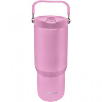 QUOKKA Termo Cool con Asa Blossom  Rosa 860ML 6H CALIENTE/18H FRIO/48 Hielo