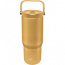QUOKKA Termo Cool con Asa Amarillo Saffron 860ML 6H CALIENTE/18H FRIO/48 Hielo