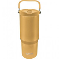 QUOKKA Termo Cool con Asa Amarillo Saffron 860ML 6H CALIENTE/18H FRIO/48 Hielo