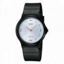 CASIO MQ-76-7A1 Reloj Analógico Unisex - Esfera Blanca con Detalles Dorados - Clásico, Ligero y Resistente Al Agua