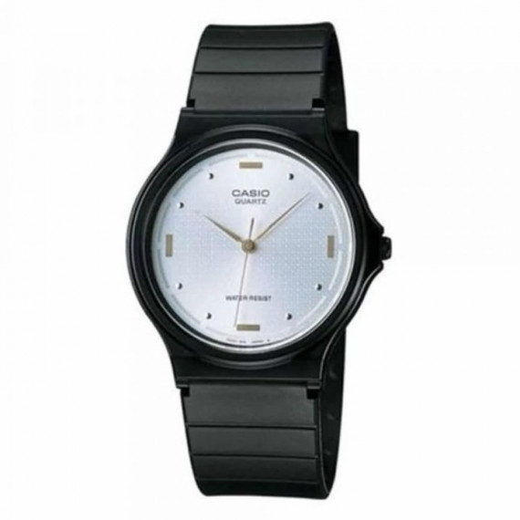 CASIO MQ-76-7A1 Reloj Analógico Unisex - Esfera Blanca con Detalles Dorados - Clásico, Ligero y Resistente Al Agua
