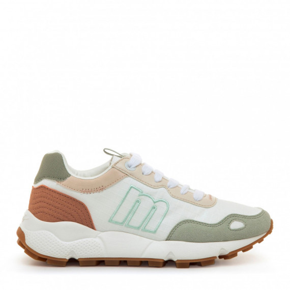 Mustang Zapatillas blancas con detalles en verde 60885-C59191