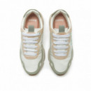 Mustang Zapatillas blancas con detalles en verde 60885-C59191