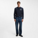 Hugo Blue Sudadera en felpa francesa 50572772-405