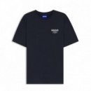 Hugo Blue Camiseta con logo estampado 50572740-405