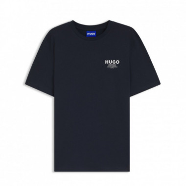 Hugo Blue Camiseta con logo estampado 50572740-405