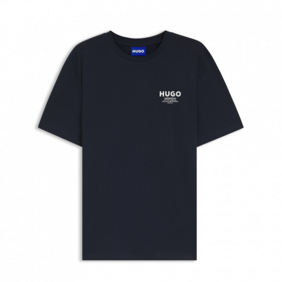 Hugo Blue Camiseta con logo estampado 50572740-405
