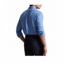 Polo RALPH LAUREN - Long Sleeve Custom Fit Linnen Shirt - Bristol Blue - 710966294519/BRISTOL Blue