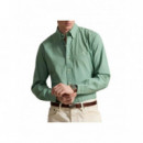 Polo RALPH LAUREN - Long Sleeve Custom Fit Cotton Shirt With Elastane - Faded Mint - 710929349504/FADED Mint
