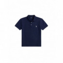 Polo RALPH LAUREN - Short Sleeve Custom Slim Fit Polo - Refined Navy C1730 Smoke - 710941439038/REFINED Navy C1730 Smoke