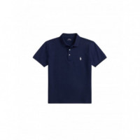 Polo RALPH LAUREN - Short Sleeve Custom Slim Fit Polo - Refined Navy C1730 Smoke - 710941439038/REFINED Navy C1730 Smoke