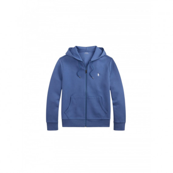 Polo RALPH LAUREN - Long Sleeve Open Hooded Cotton And Recycled Polyester Jumpe - Earth Blue - 710881517523/EARTH Blue