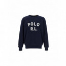 Polo RALPH LAUREN - Long Sleeve Round Neck Classic Fit Jumper - Newport Navy - 710B20223002/NEWPORT Navy