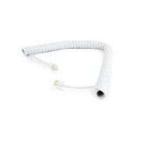 GEMBIRD Cable Telefono Espiral RJ10 4P4C 2M Blanco