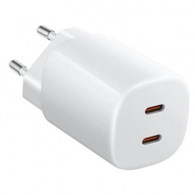Cargador de Red Xiaomi GaN Universal de Pared 45W con 2xUSB-C Blanco (BHR087OEU)