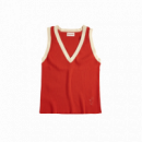 Camisetas Mujer Top BOBO CHOSES Calado Rojo