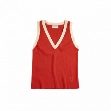 Camisetas Mujer Top BOBO CHOSES Calado Rojo