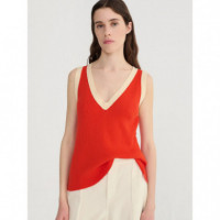 Camisetas Mujer Top BOBO CHOSES Calado Rojo