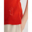 Camisetas Mujer Top BOBO CHOSES Calado Rojo