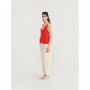 Camisetas Mujer Top BOBO CHOSES Calado Rojo