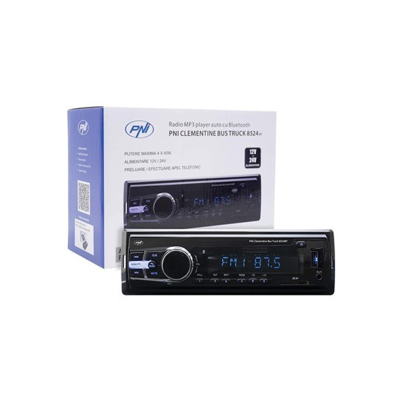 PNI Radio de Coche Clementine Bus Truck 8524 Bluetooth, MP3, Usb, Sd, Aux In 12V/24V