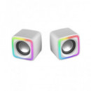 MARS GAMING ALTAVOCES PC 2.0 8W RGB BLANCO MSCUBE
