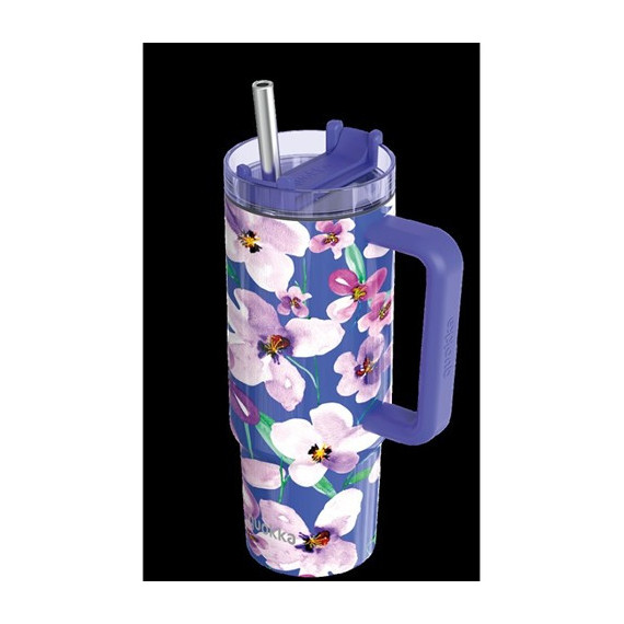 QUOKKA Termo Stream Flower Dusk 950Ml 8H Caliente/16h Frio/48H Hielo