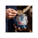 QUOKKA Termo Para Comida 600Ml Blue Garden 6h Calor/ 8h Frio