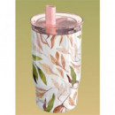 QUOKKA Termo Con Pajita Mist Fallin Leaves 720Ml 10H Frio/24h Hielo