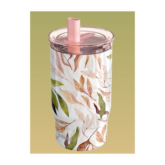QUOKKA Termo Con Pajita Mist Fallin Leaves 720Ml 10H Frio/24h Hielo