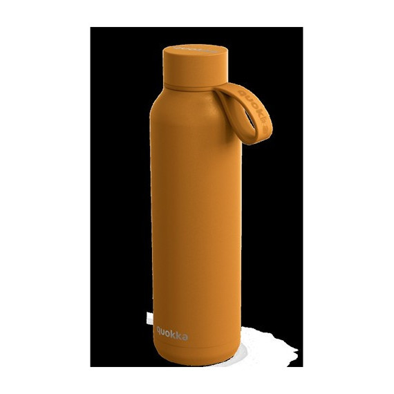 QUOKKA Botella Termo De Acero Con Colgador Mostaza 12H Caliente/18H Frio/48H Hielo