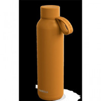 QUOKKA Botella Termo De Acero Con Colgador Mostaza 12H Caliente/18H Frio/48H Hielo