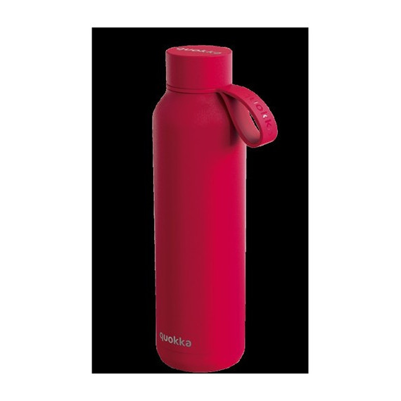 QUOKKA Botella Termo De Acero Con Colgador Cherry Rojo 12H Caliente/18H Frio/48H Hielo